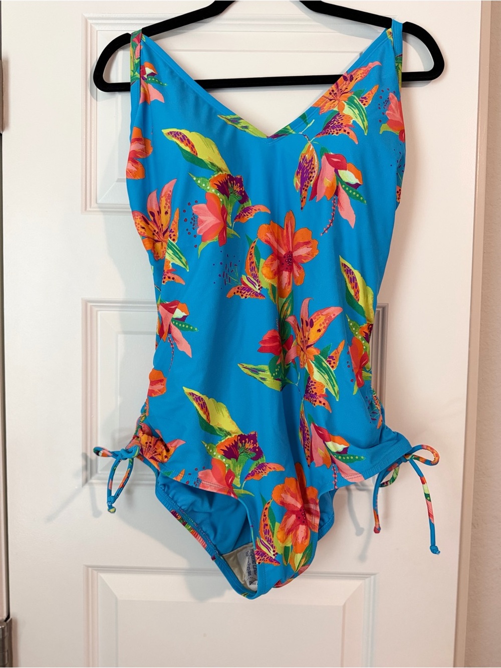 Shade & Shore Floral Tropical One-Piece Swimsuit Sz 17